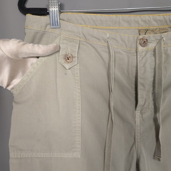 GRAMICCI Women's Pants Size 6 Straight Flare Drawstring Hiking Gray Green - Picture 10 of 12